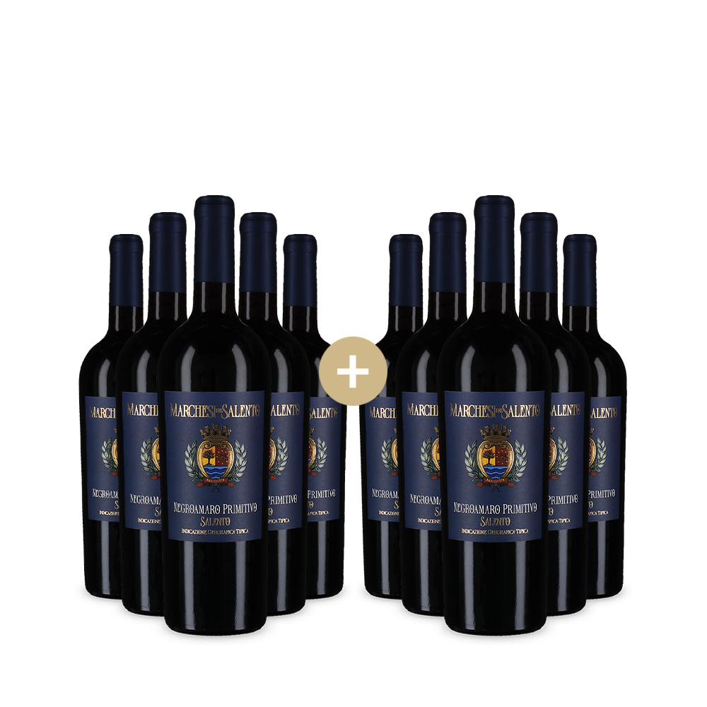 5+5 Flaschen Negroamaro Primitivo 2024 – Gold