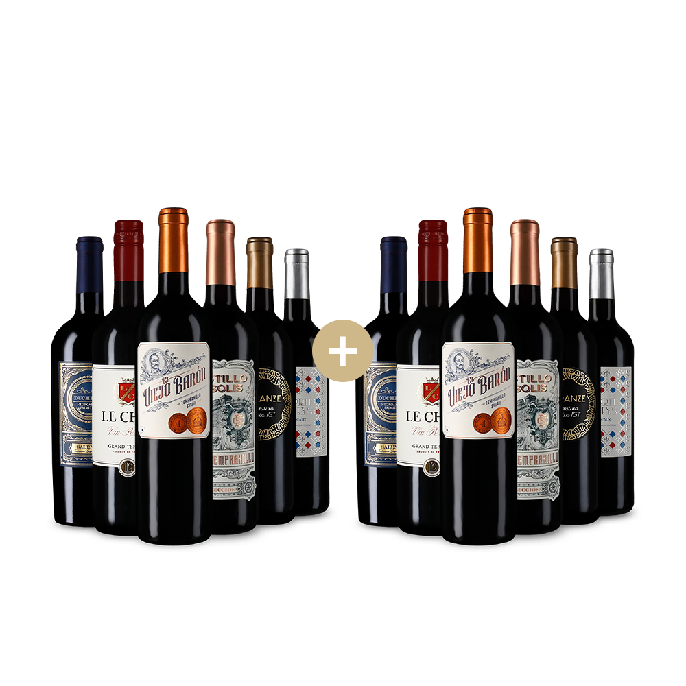 6+6 Flaschen: Südeuropäische Rotwein-Stars – Gold