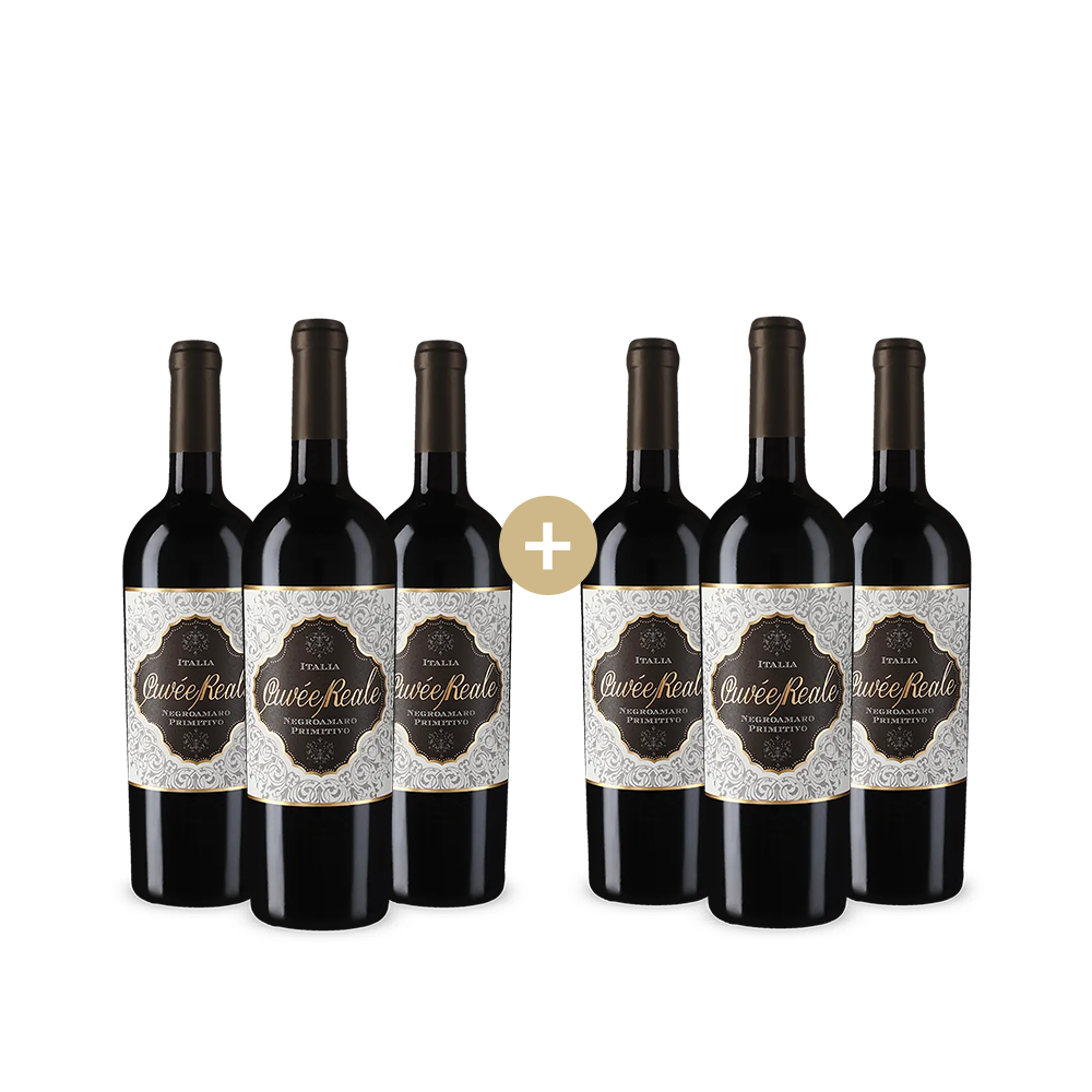 3+3 Flaschen Cuvée Reale Negroamaro Primitivo 2024 – Gold