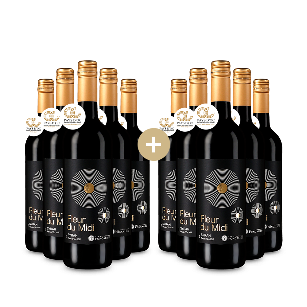 5+5 Flaschen Fleur du Midi Syrah 2023 – Gold