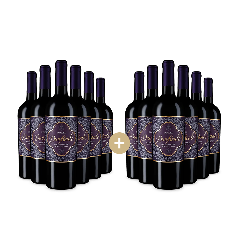 6+6 Flaschen Duo Reale Sangiovese Primitivo 2024 – Gold