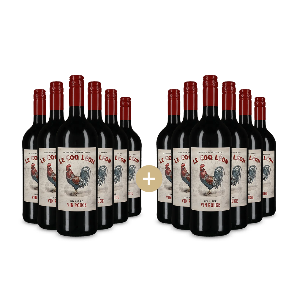 6+6 Flaschen Un Litre Vin Rouge – Gold