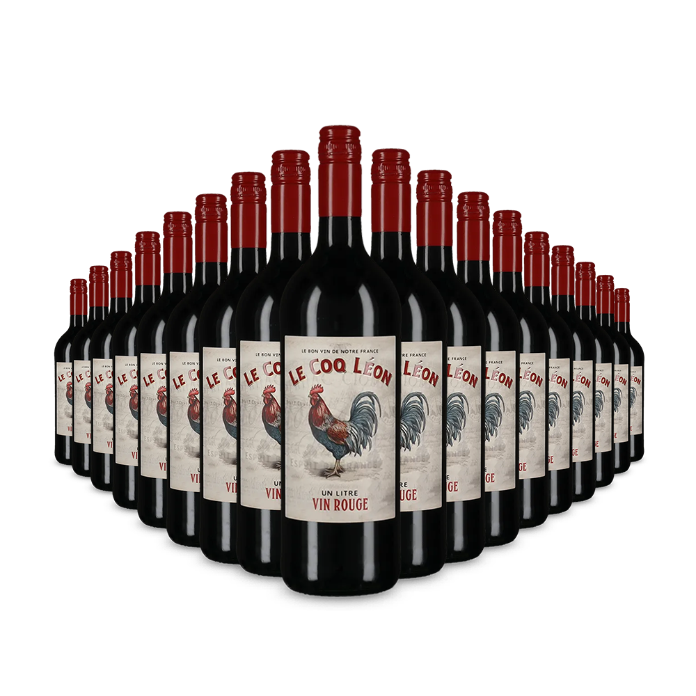 18 Flaschen Un Litre Vin Rouge