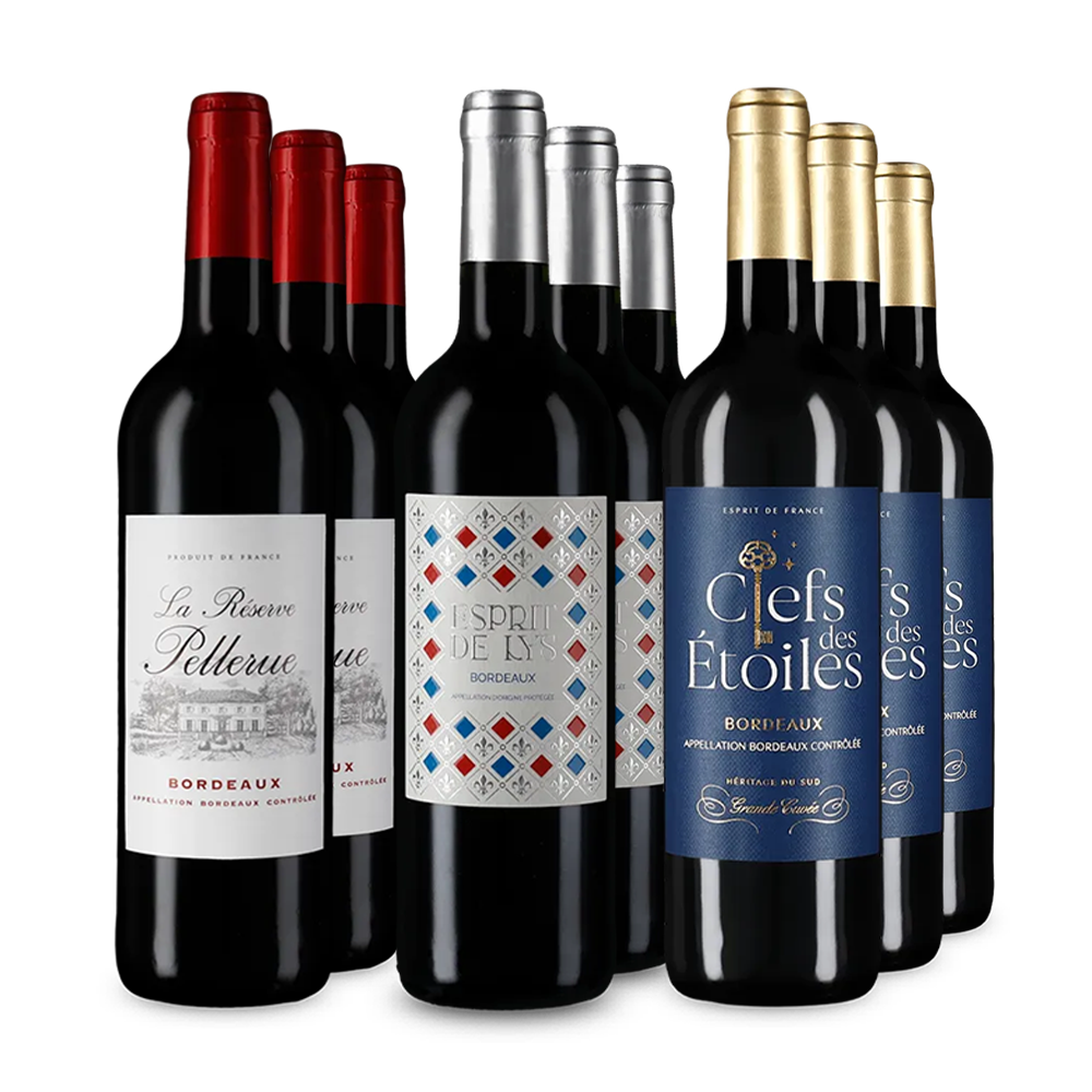 Gold-prämierte Bordeaux-Stars im 3x3-Paket – Gold