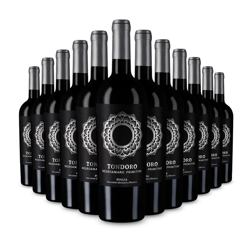 12 Flaschen Tondoro Negroamaro Primitivo 2023 – Gold