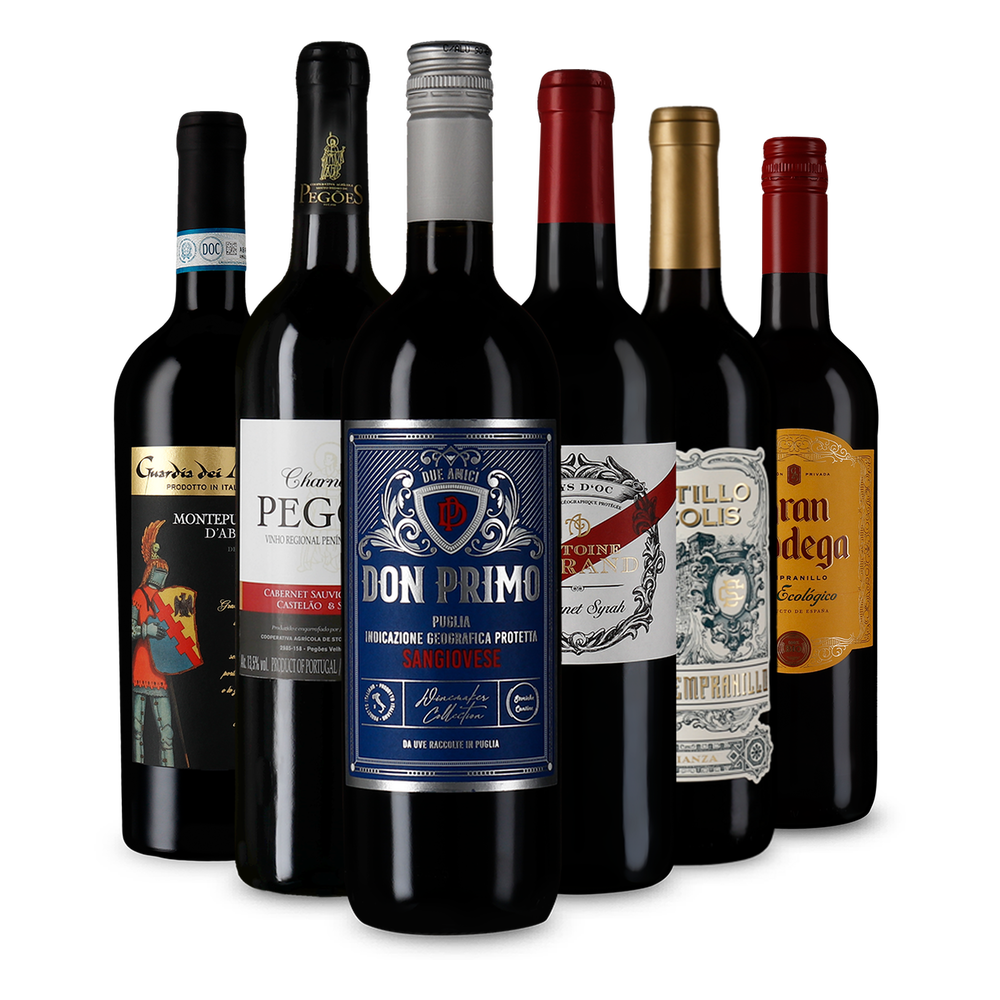 6x1 Rotwein Entdeckerpaket Südeuropa