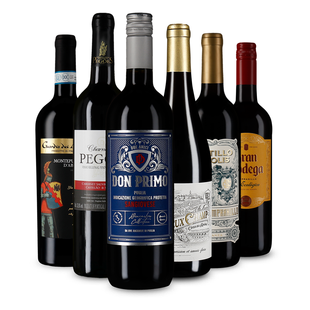 6x1 Rotwein Entdeckerpaket Südeuropa