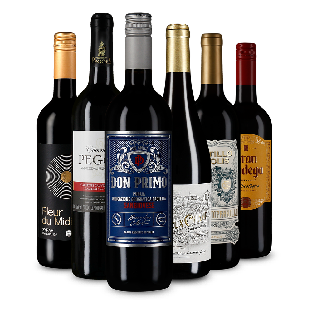 6x1 Rotwein Entdeckerpaket Südeuropa