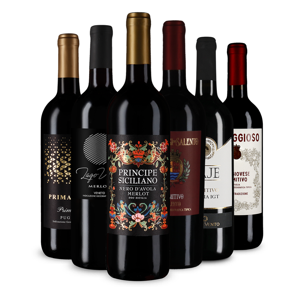 6x1 Rotwein Entdeckerpaket Italien