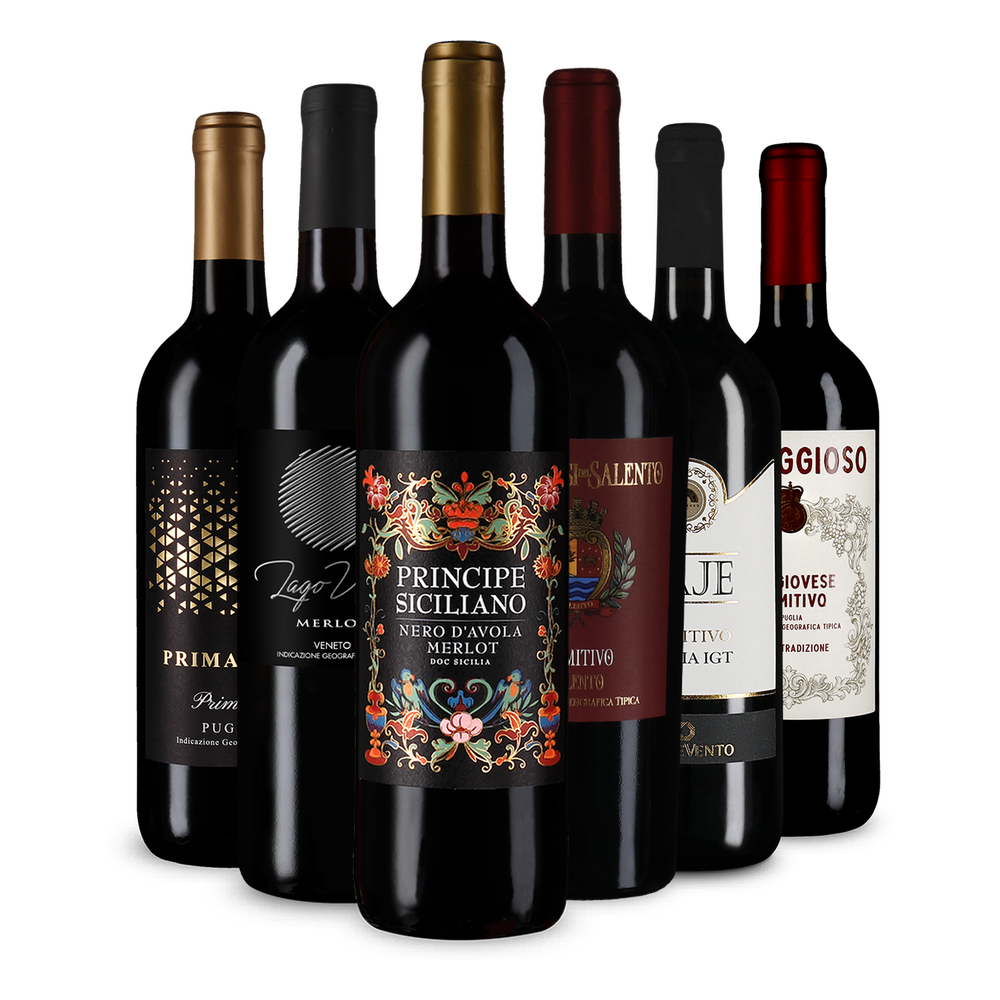 6x1 Rotwein Entdeckerpaket Italien