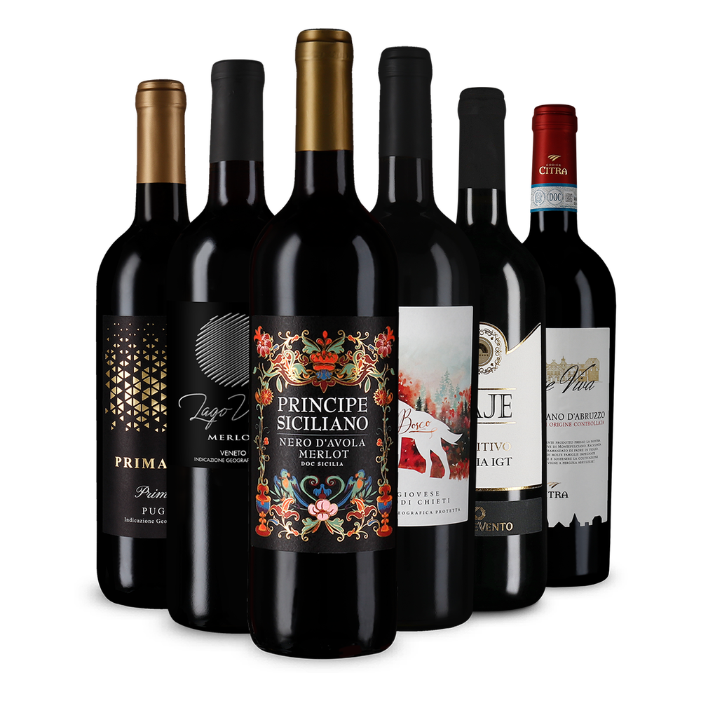 6x1 Rotwein Entdeckerpaket Italien