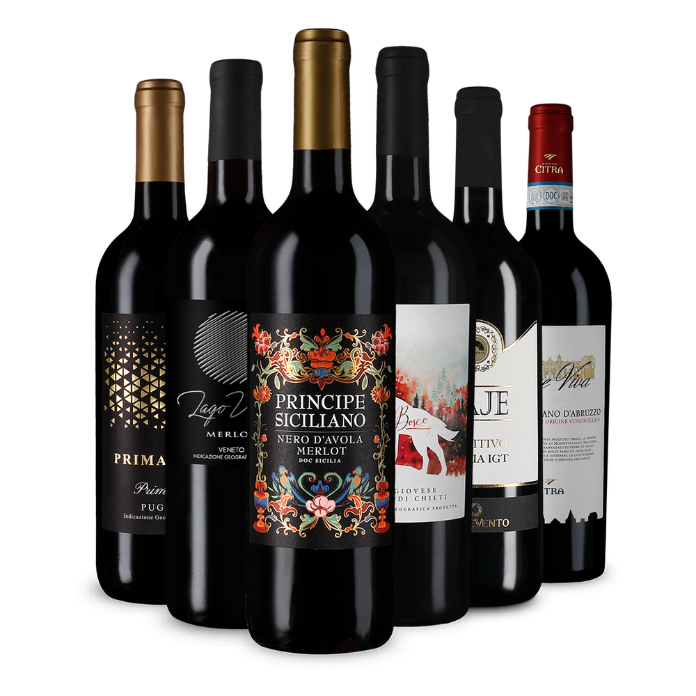 6x1 Rotwein Entdeckerpaket Italien
