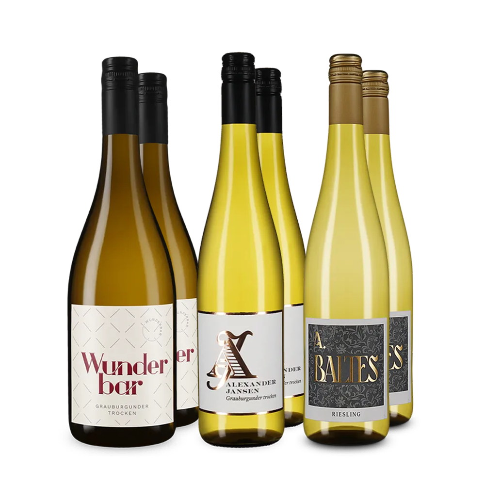 Deutsche Weißweine im Entdeckerpaket – Gold