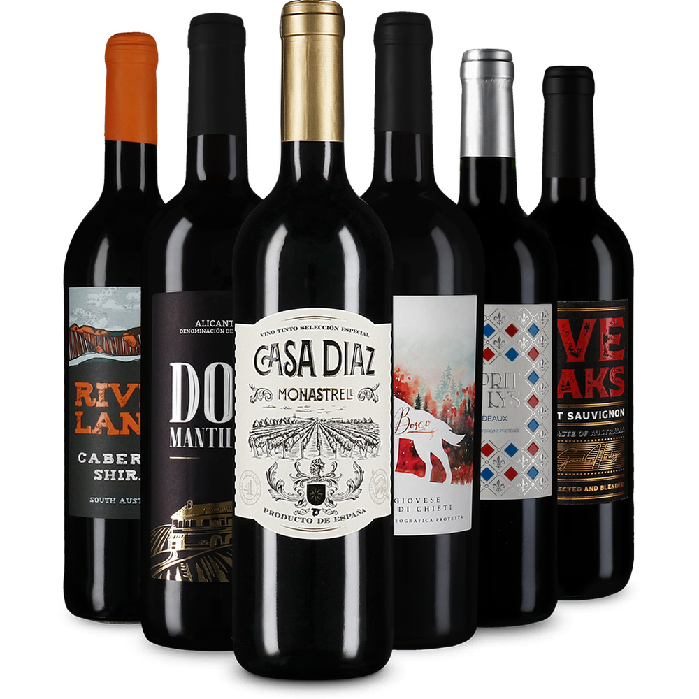 Rotwein international: das Goldsieger-Paket