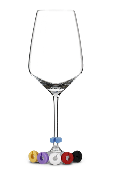 Weinglasmarkierer rund 6er-Set 2 – Gold