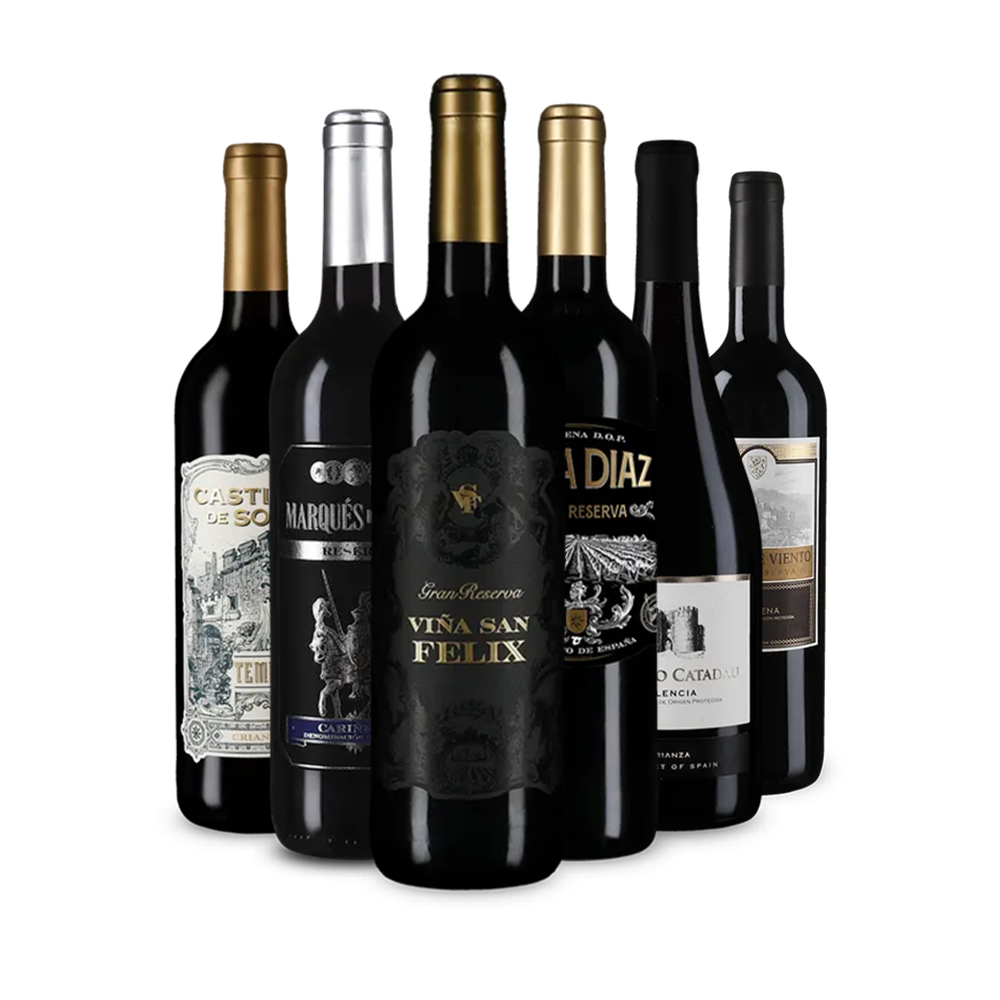 Spanische Rotwein-Stars im 6er-Paket – Gold