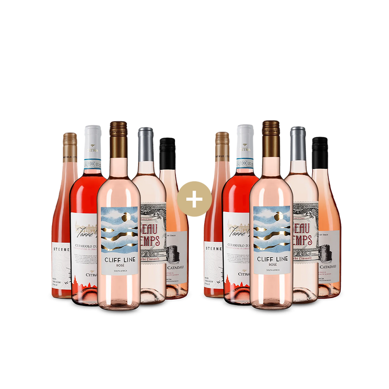 5+5 Flaschen: Internationale Rosé-Hits – Gold