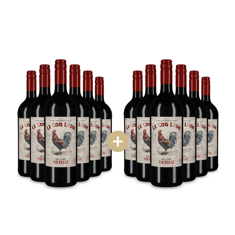 6+6 Flaschen Un Litre Vin Rouge – Gold