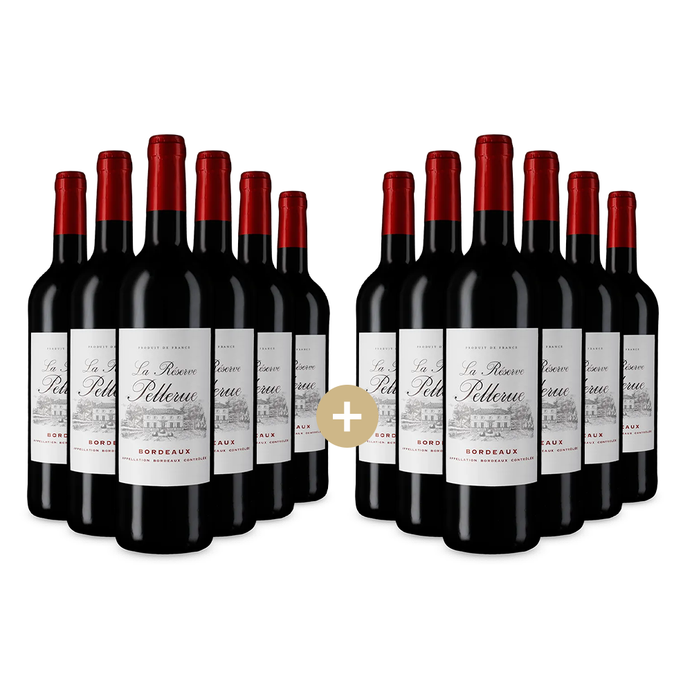 6+6 Flaschen Bordeaux 2021 – Gold