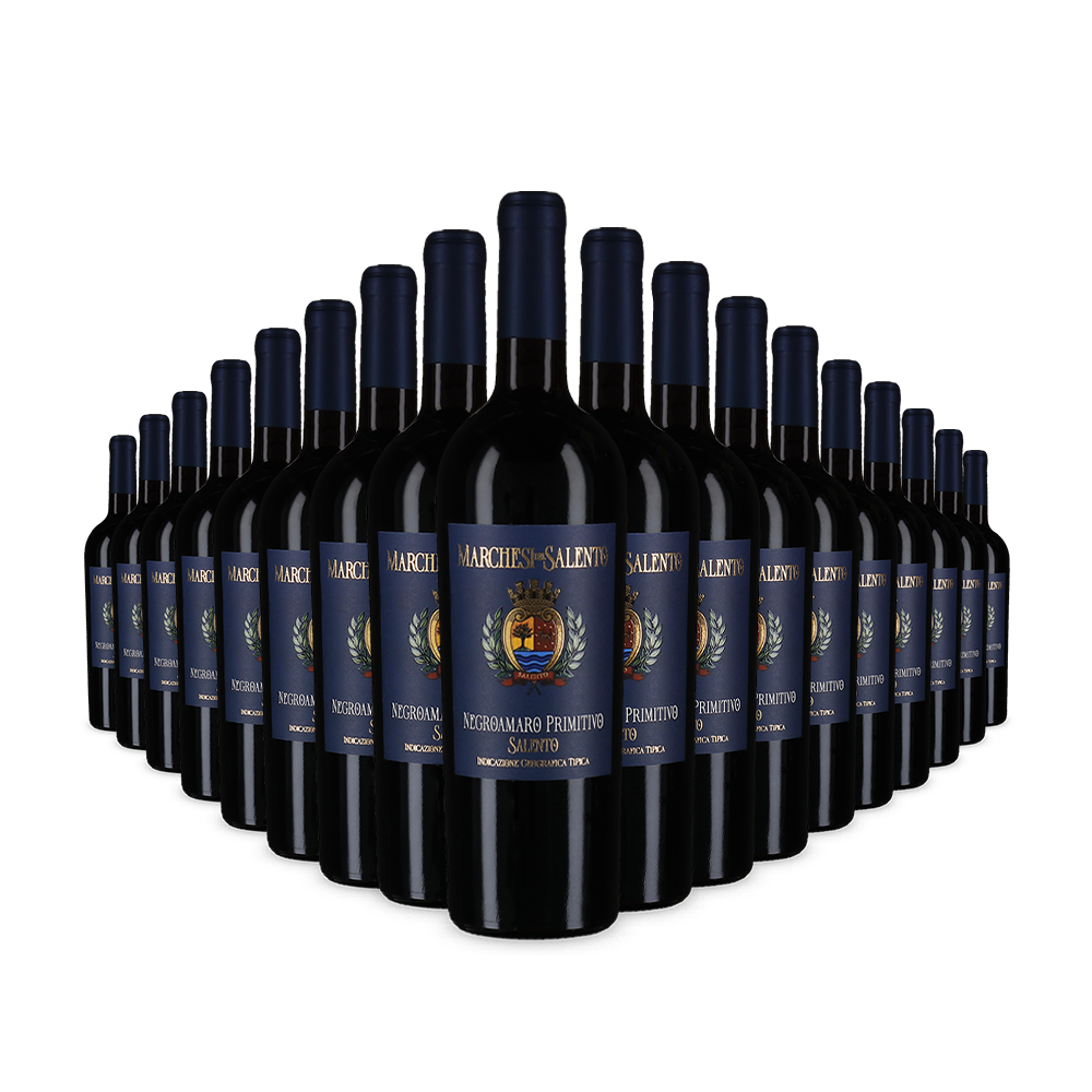 18 Flaschen Negroamaro Primitivo 2024
