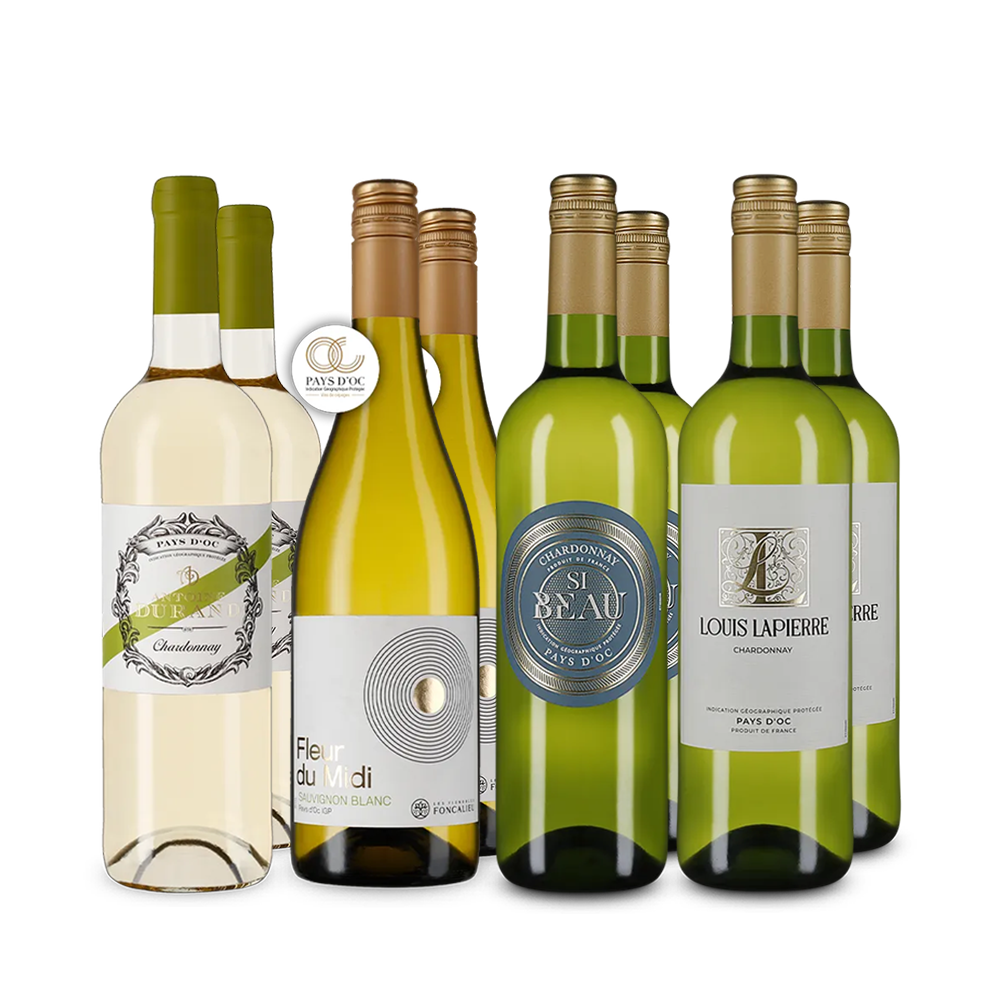 Französische Chardonnay Stars im 4x2-Paket – Gold