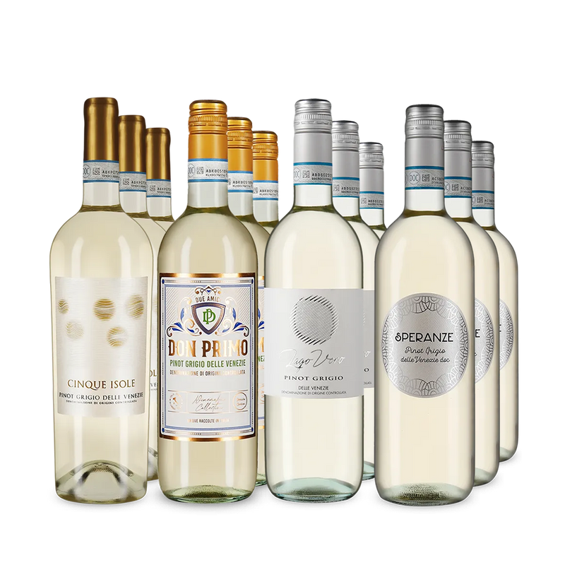 Gold-prämierte Pinot-Grigio-Stars aus Venetien im 4x3-Paket – Gold