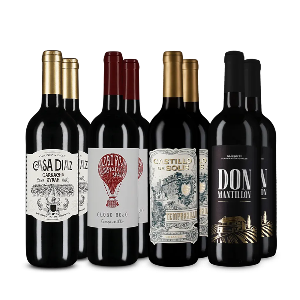 Spanische Rotwein-Stars im 4x2-Paket – Gold
