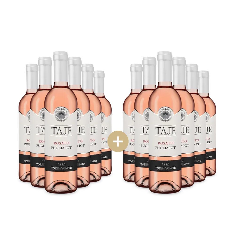6+6 Flaschen Primitivo Taje Rosato 2024 – Gold