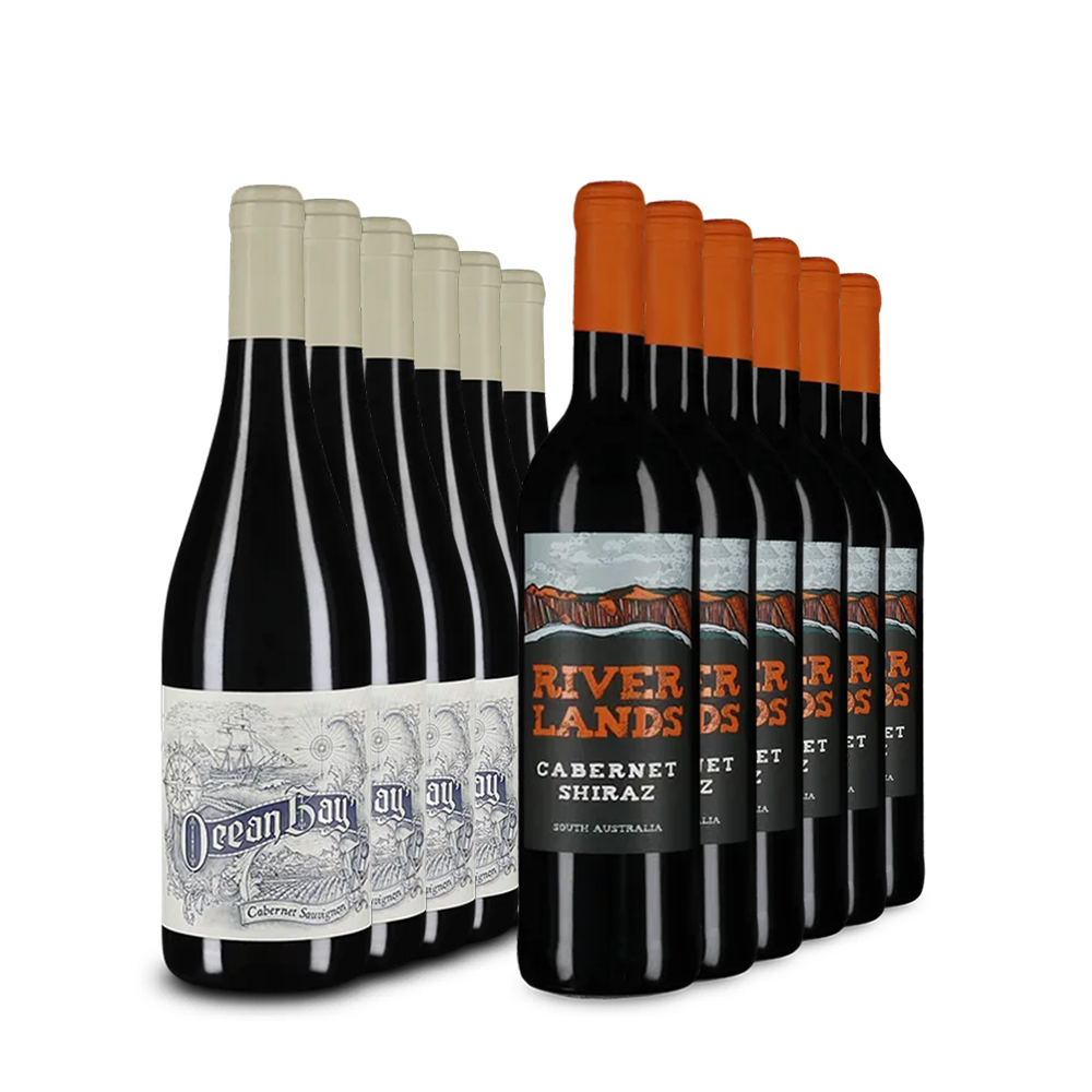 Übersee XXL: Rotwein-Duo im 2x6-Paket – Gold