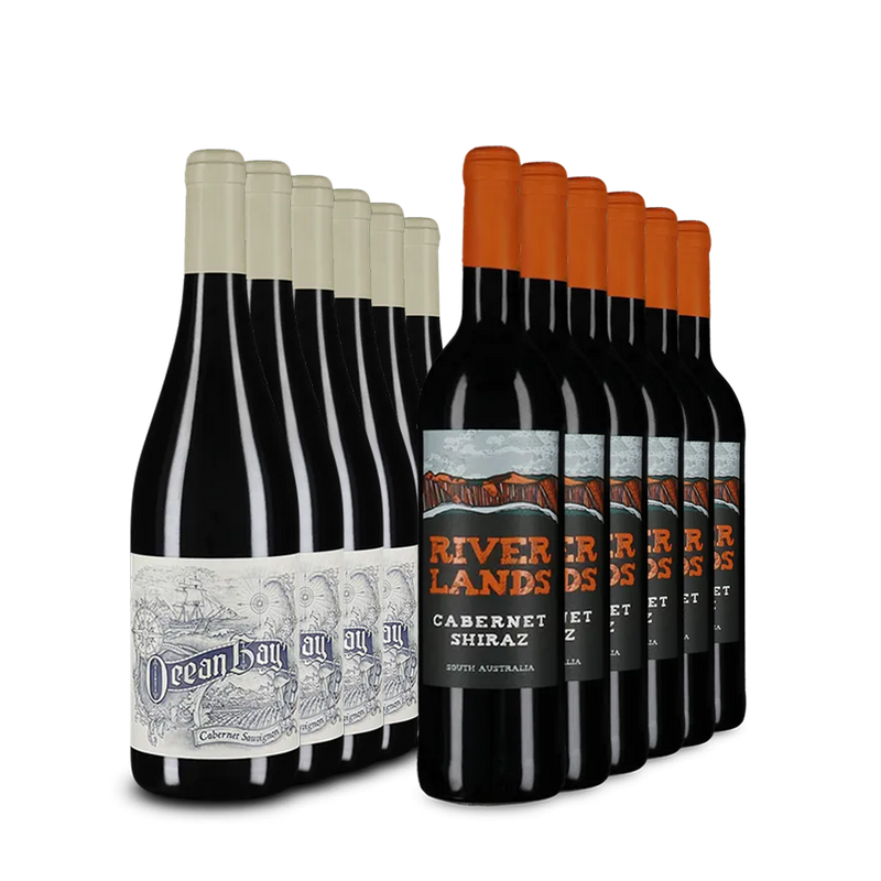 Übersee XXL: Rotwein-Duo im 2x6-Paket – Gold
