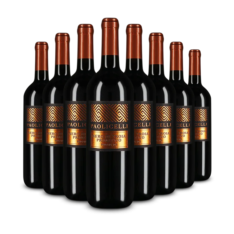 8 Flaschen Paolicelli Nero di Troia Primitivo 2024 – Gold
