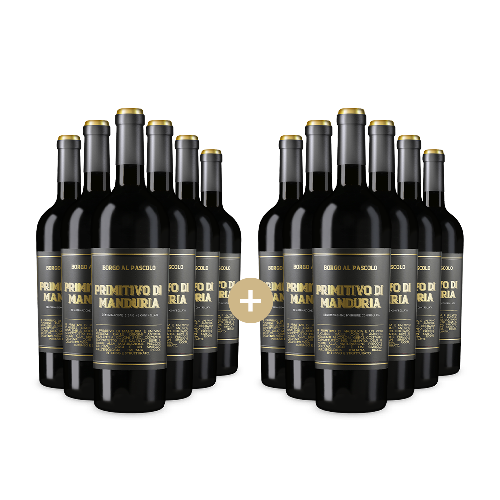6+6 Flaschen Primitivo di Manduria 2023 – Gold