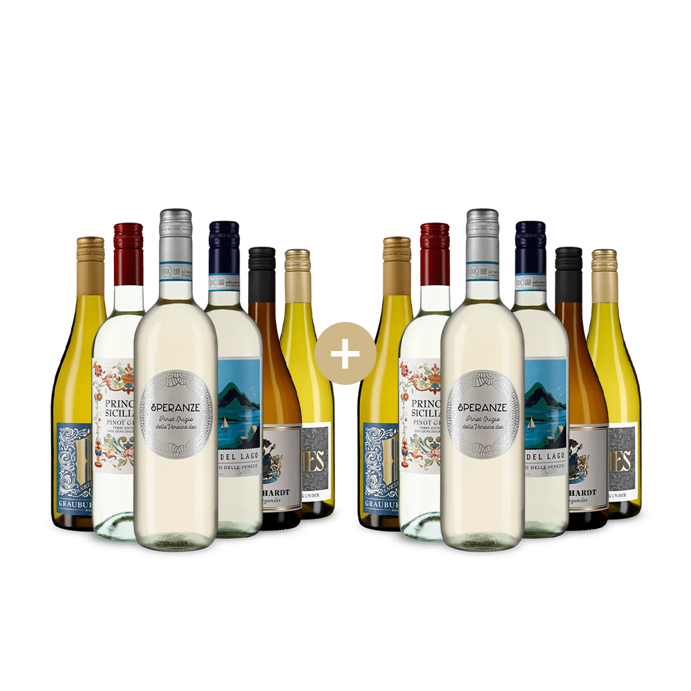 6+6 Flaschen: Pinot Grigio & Grauburgunder – Gold