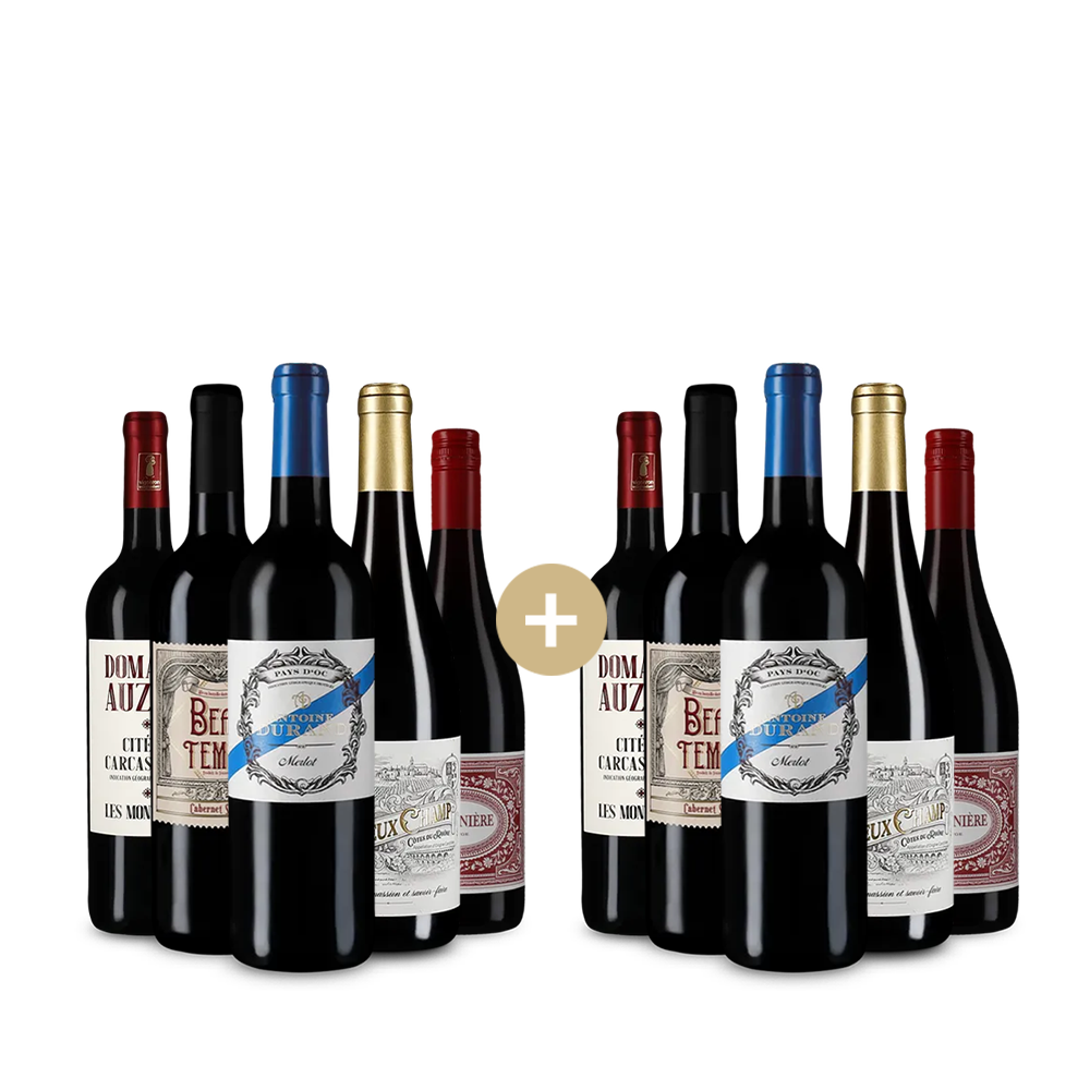 5+5 Flaschen: Französische Rotwein-Stars – Gold