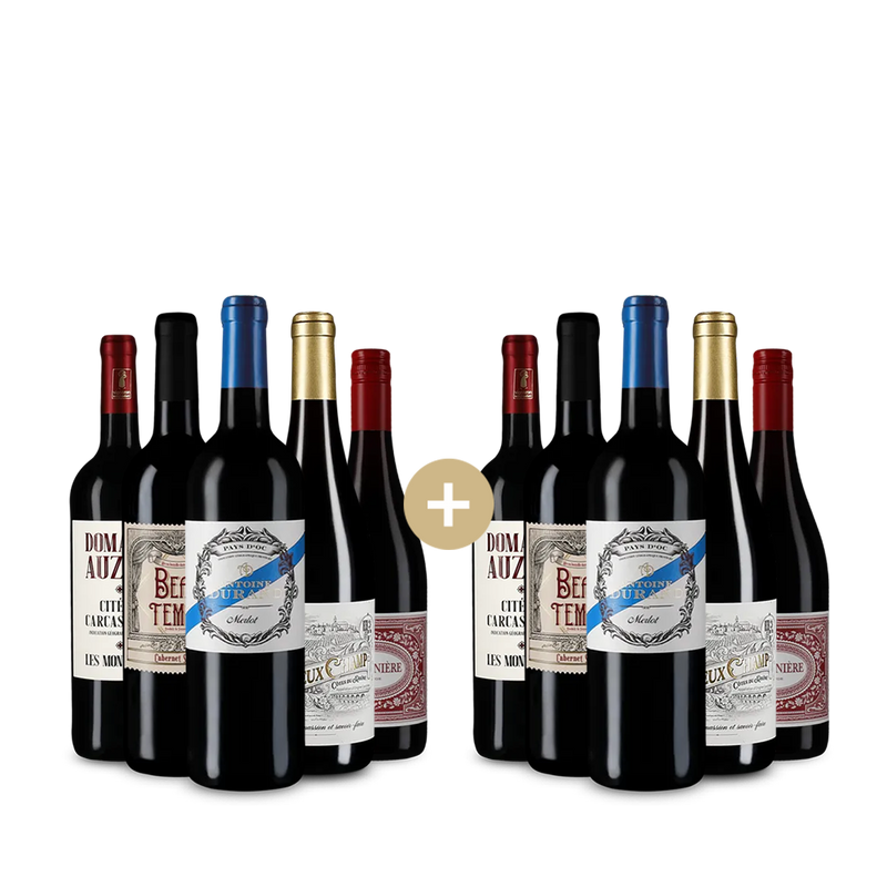 5+5 Flaschen: Französische Rotwein-Stars – Gold