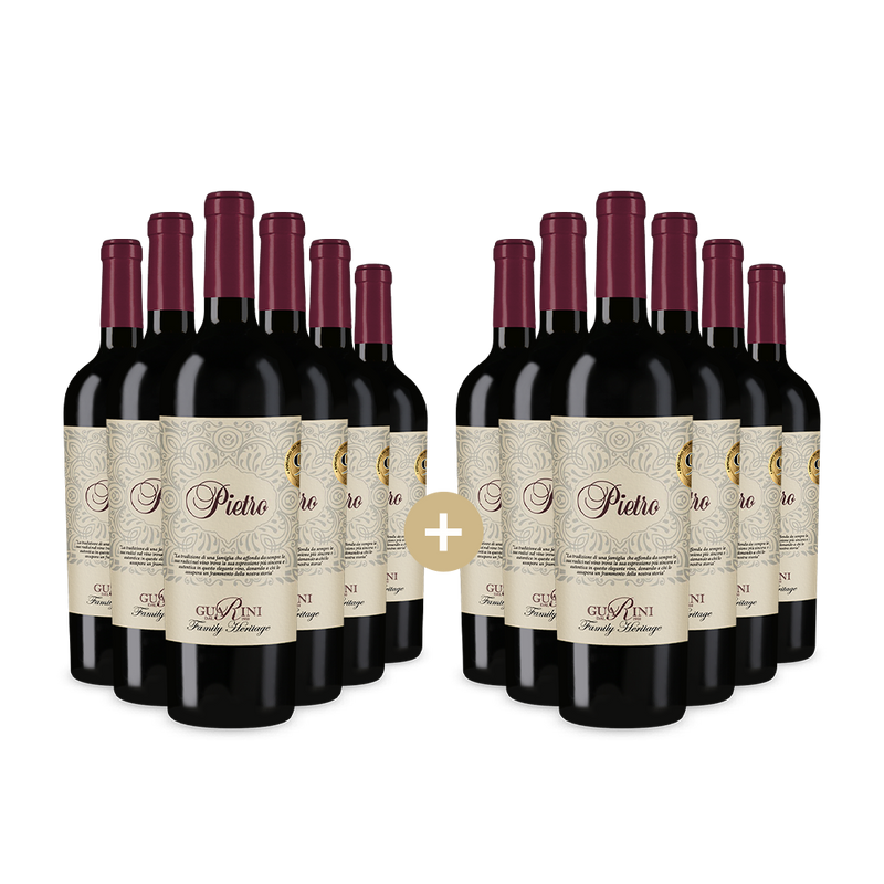 6+6 Flaschen Pietra Vino Rosso – Gold