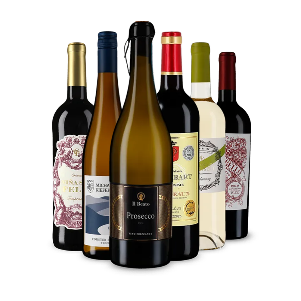 Vielseitige Festtagsweine im 6er-Vorteilspaket – Gold