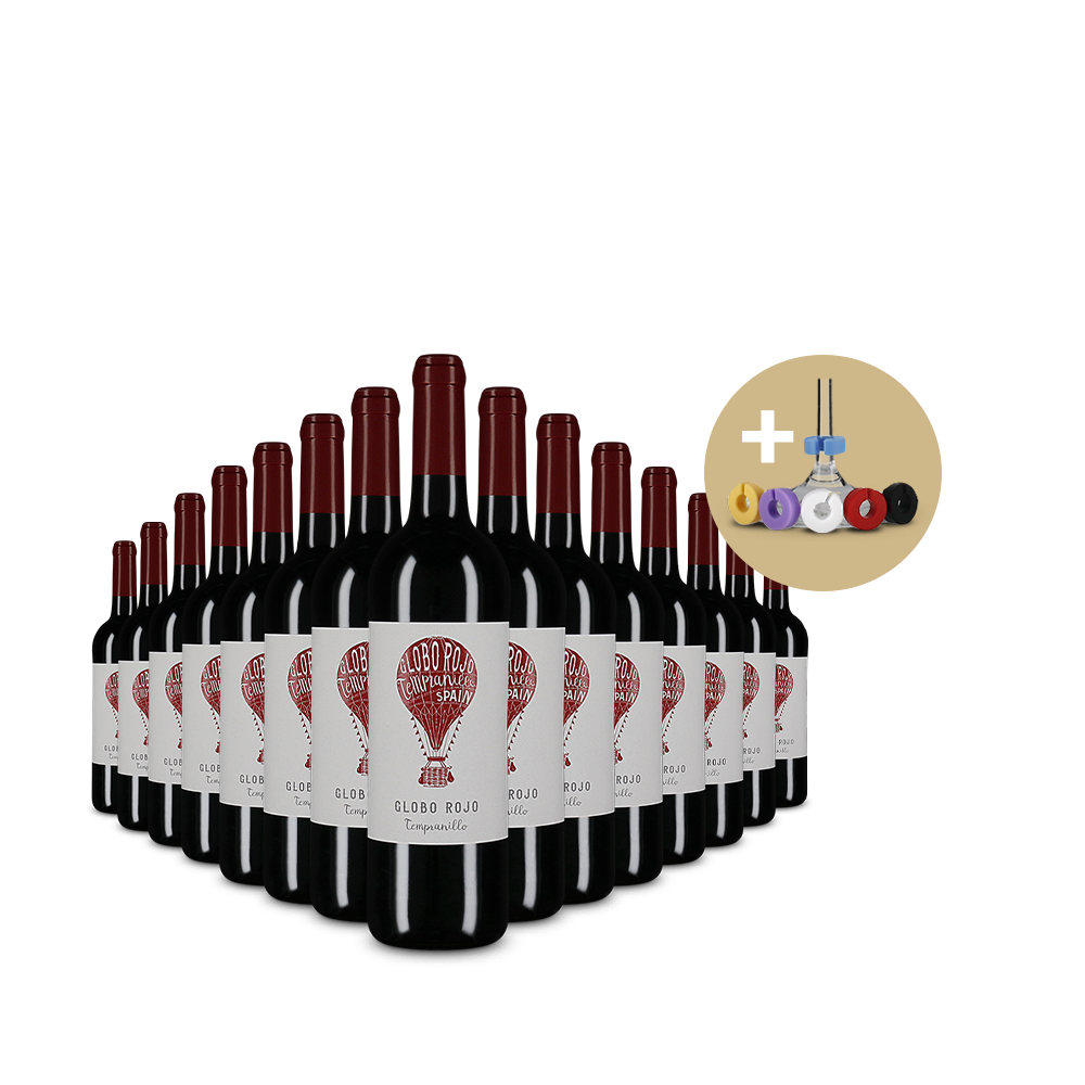 15 Flaschen Tempranillo 2024 + Weinglasmarkierer – Gold