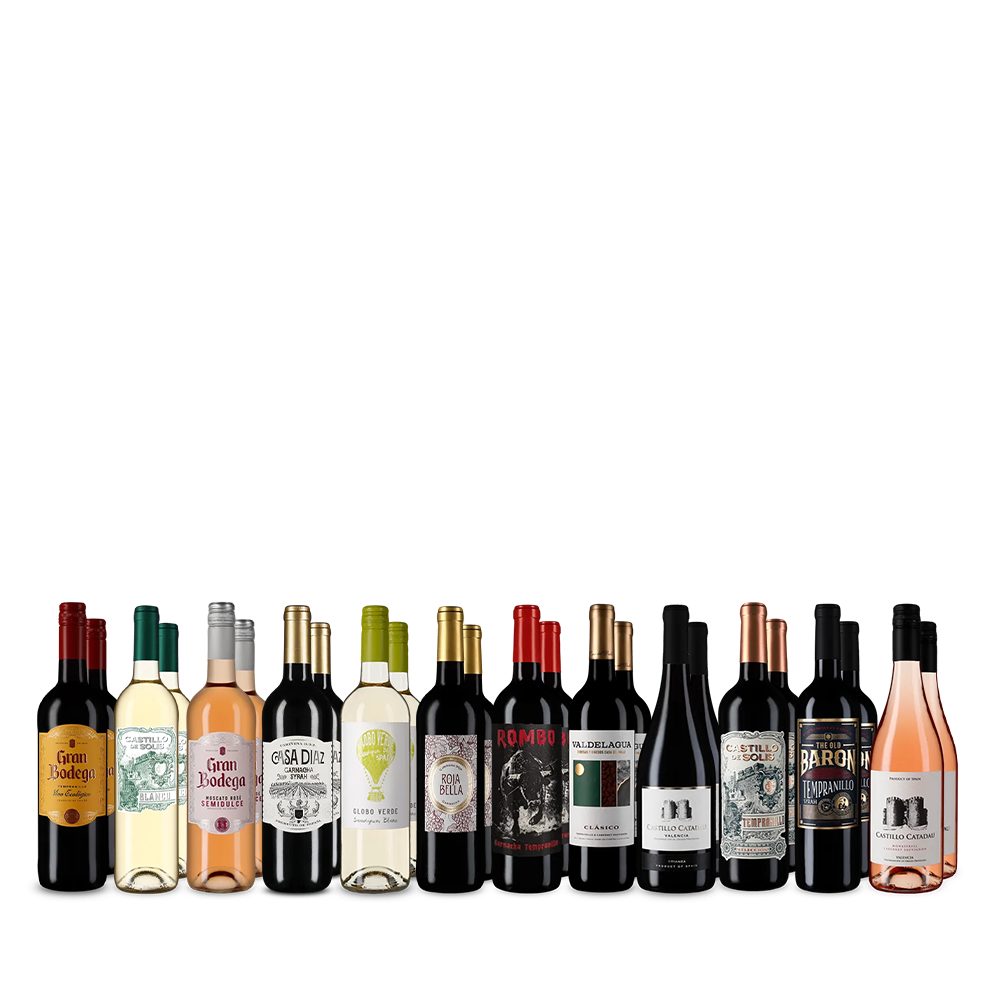 Spanische Rotwein-Stars im 12x2-Paket – Gold