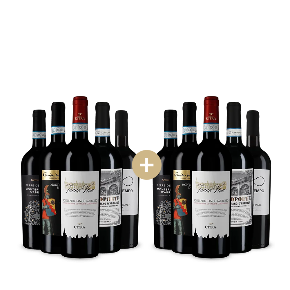 5+5 Flaschen Montepulciano d´Abruzzo: Unsere Favoriten – Gold