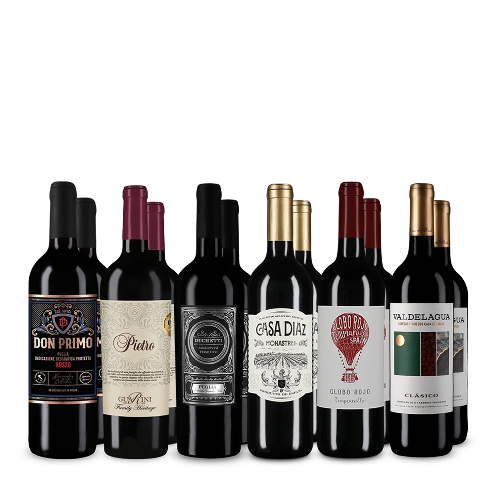 Rotwein-Stars des Südens im 6x2-Paket – Gold