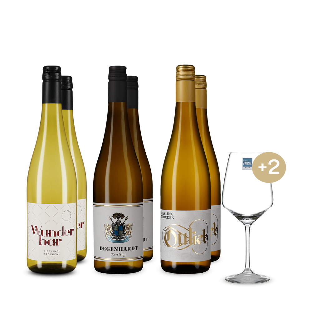Pure Mineralität: Riesling-Hits im 3x2-Paket + 2 Weingläser