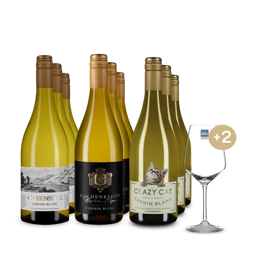 Große Genussmomente mit Chenin Blanc im 3x3-Paket + 2 Weingläser