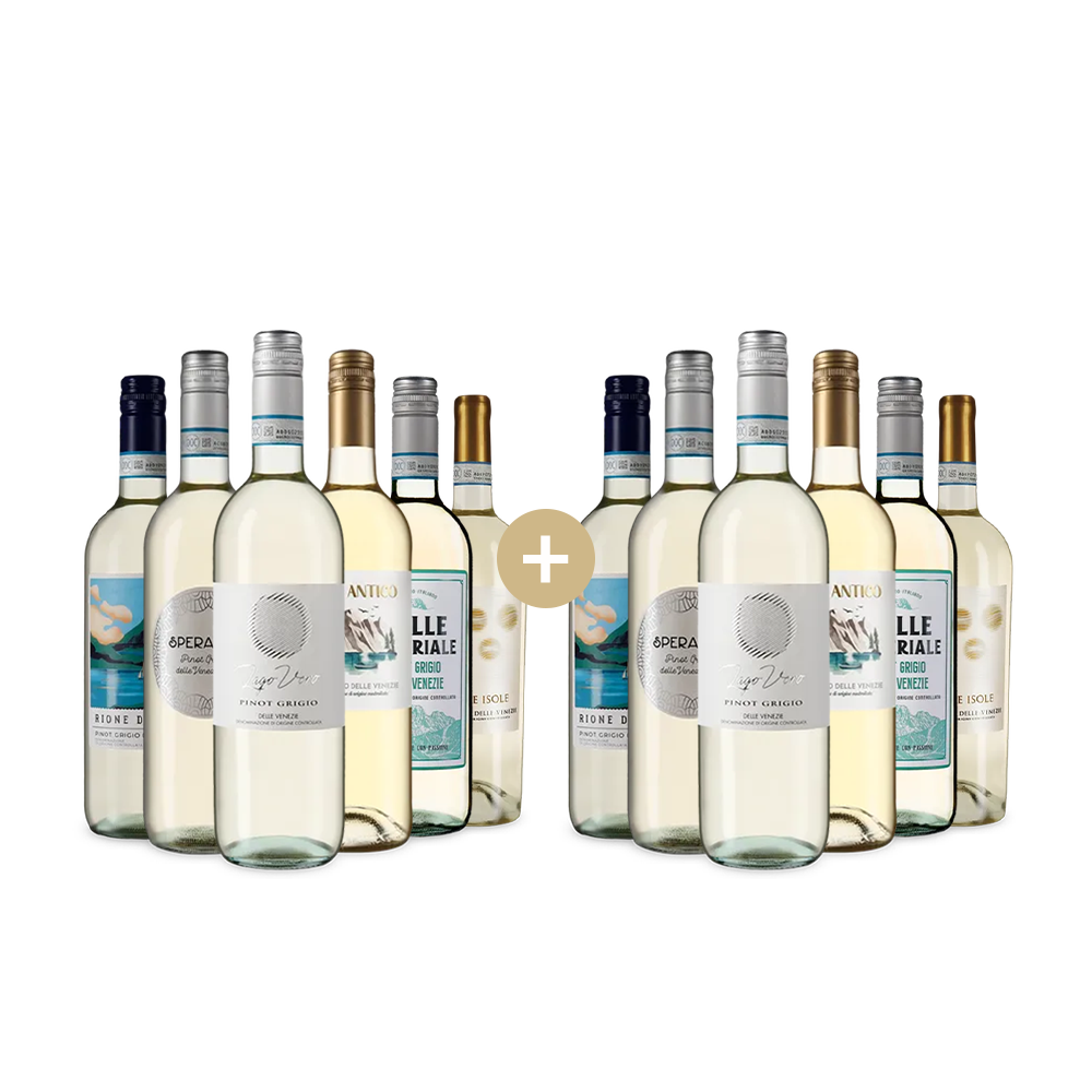 6+6 Flaschen Pinot Grigio: Lieblingsweine – Gold