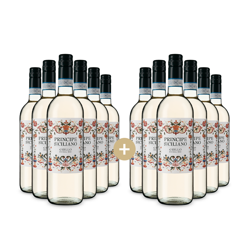 6+6 Flaschen Grillo Sicilia 2025 – Gold