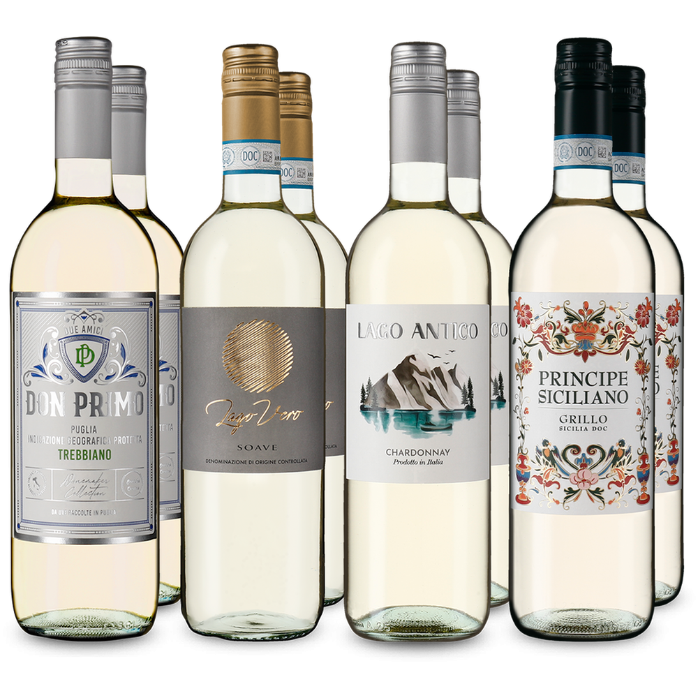 Italienische Weißwein-Hits im 4x2-Paket