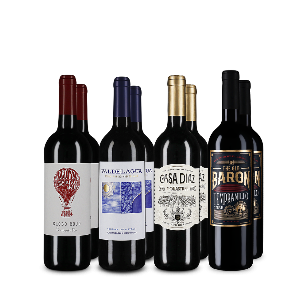 Spanische Rotwein-Stars im 4x2-Paket – Gold