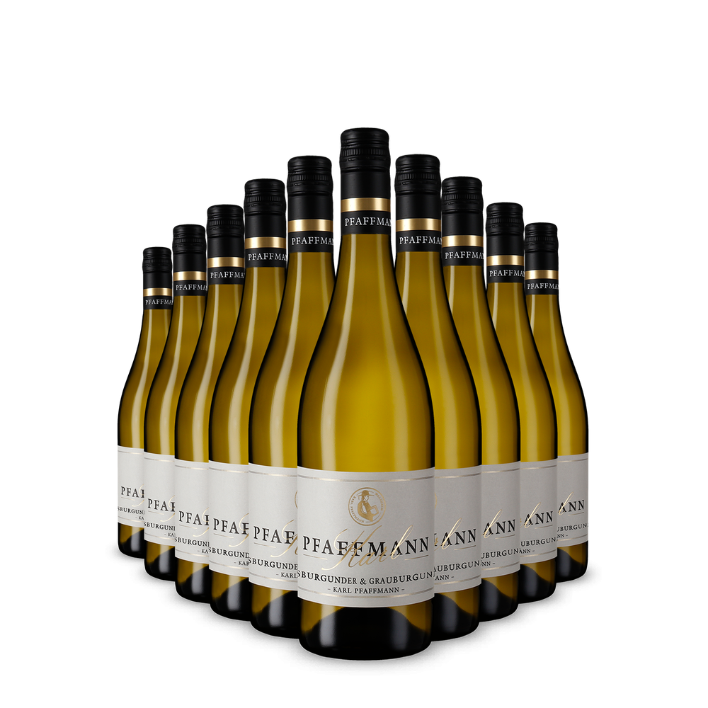 10 Flaschen Edition Karl Pfaffmann Weissburgunder & Grauburgunder trocken 2025 – Gold