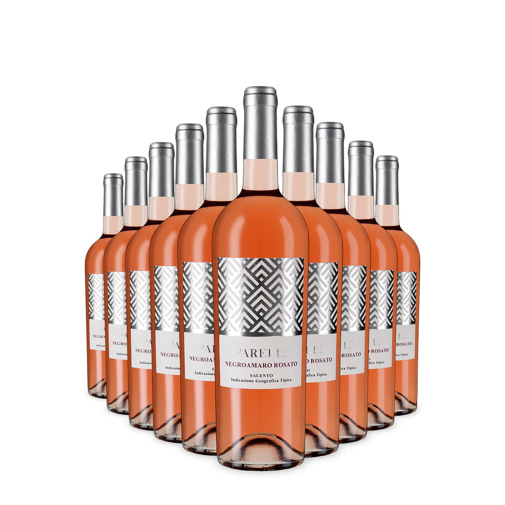 10 Flaschen Parelli Negroamaro Rosato 2025 – Gold