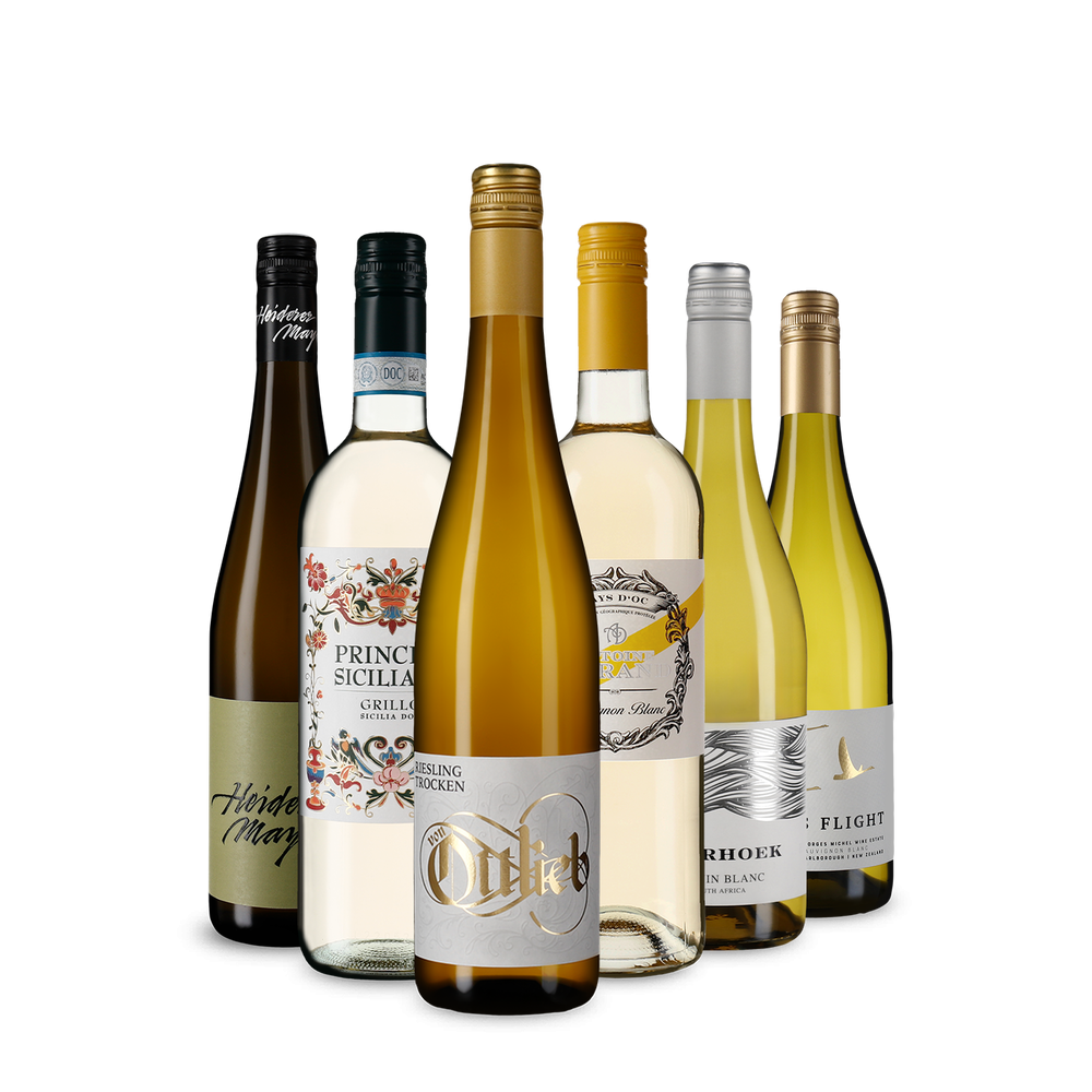 6x1 Goldprämierte Weißwein-Auswahl aus aller Welt
